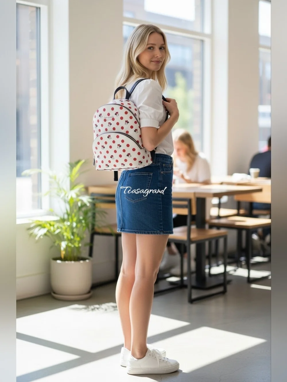 NWOT Disney Parks Kate Spade ♠️ Minnie Mouse Polka Dot White Backpack